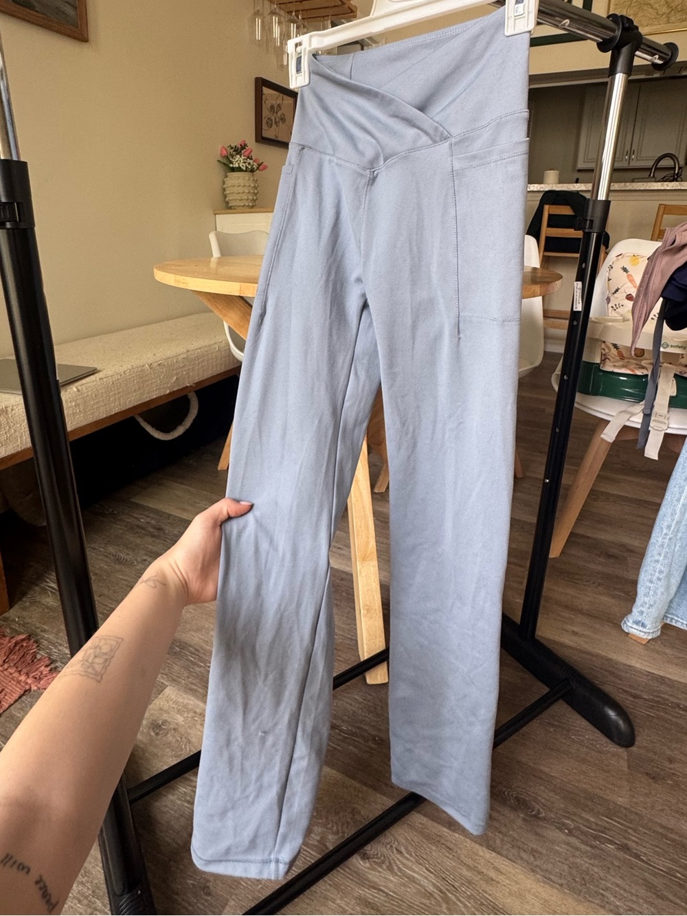 Light Blue High-Waist Yoga Pants